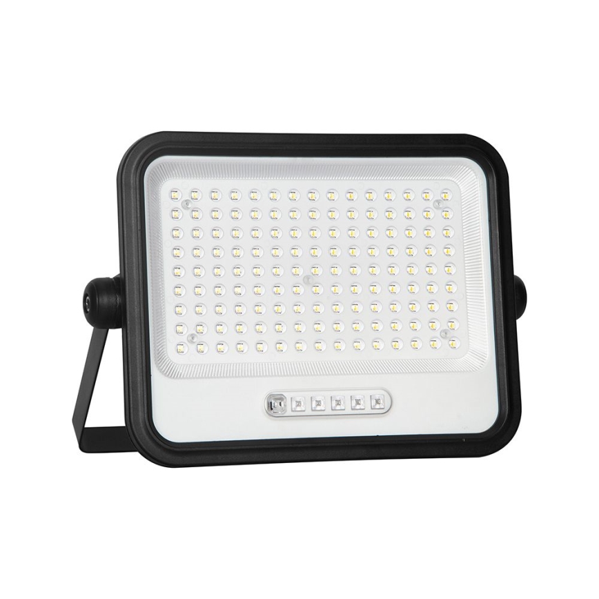 LED prigušiva solarni reflektor LED/300W/3,2V 2000-8000K IP65 15000 mAh crna + daljinski upravljač