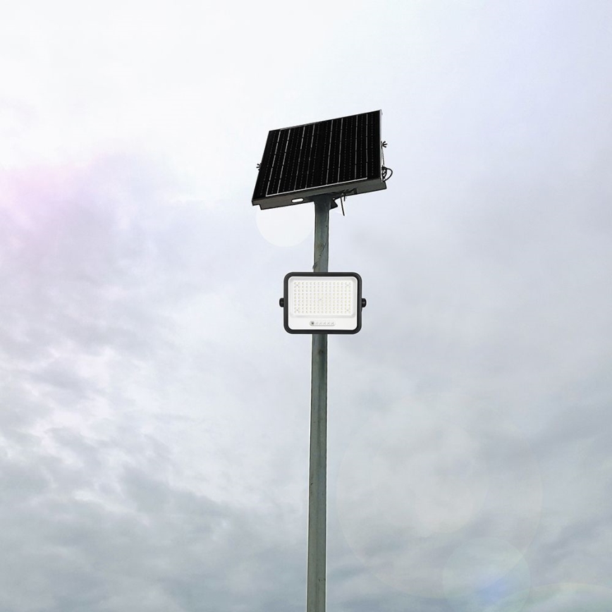 LED solarni reflektor (prigušiva) LED/400W/3,2V 2000-8000K IP65 20000 mAh crna + daljinski upravljač