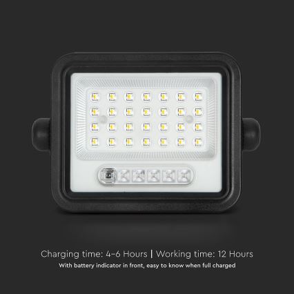 LED prigušiva solarni reflektor LED/50W/3,2V 2000-8000K IP65 3800 mAh crna + daljinski upravljač