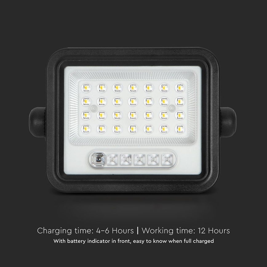 LED prigušiva solarni reflektor LED/50W/3,2V 2000-8000K IP65 3800 mAh crna + daljinski upravljač