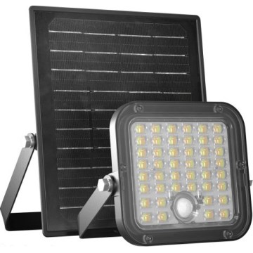 LED prigušiva solarni reflektor sa senzorom LED/10W/3,7V 3000/4000K IP65 3600 mAh + daljinski upravljač