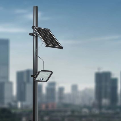 LED prigušiva solarni reflektor sa senzorom LED/10W/3,7V 4000/6000K IP65 3600 mAh + daljinski upravljač