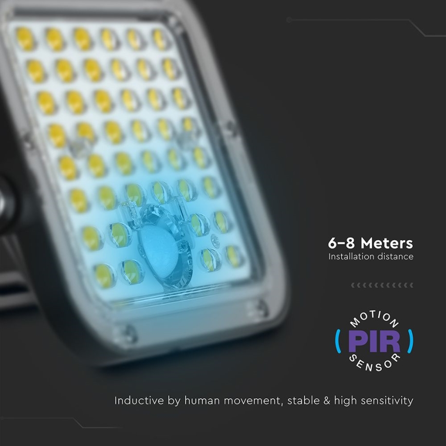 LED prigušiva solarni reflektor sa senzorom LED/10W/3,7V 4000/6000K IP65 3600 mAh + daljinski upravljač