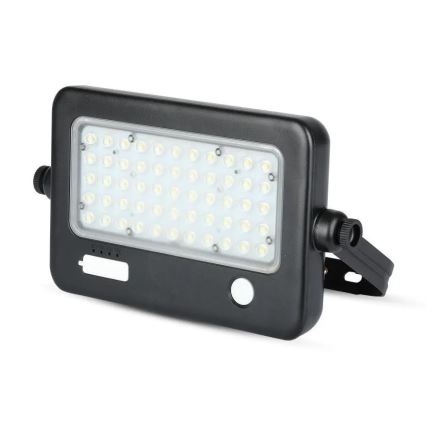 LED prigušiva solarni reflektor sa senzorom LED/10W/3,7V 4000K IP65 7200 mAh + USB port