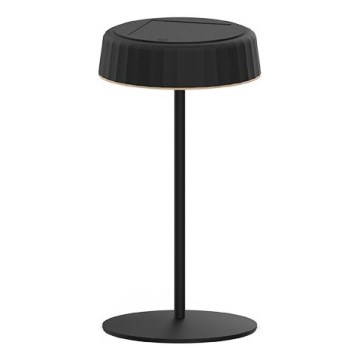 LED prigušiva solarno punjiva stona lampa VIVIEN LED/3W/5V 2700K 1600 mAh IP54 crna