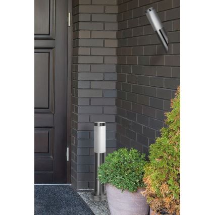 LED prigušiva spoljašnja lampa LIVIA 1xE27/6W/230V 2700-6500K Wi-Fi 45 cm IP44 srebrna