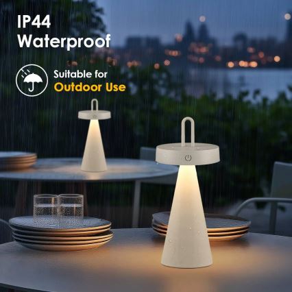 LED prigušiva spoljašnja punjiva dodirna stona lampa HALO LED/1,5W/3,7V 3000 mAh IP44 siva