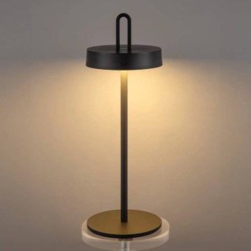 LED prigušiva spoljašnja punjiva dodirna stona lampa SHINE LED/1,5W/3,7V 3000 mAh IP44 crna