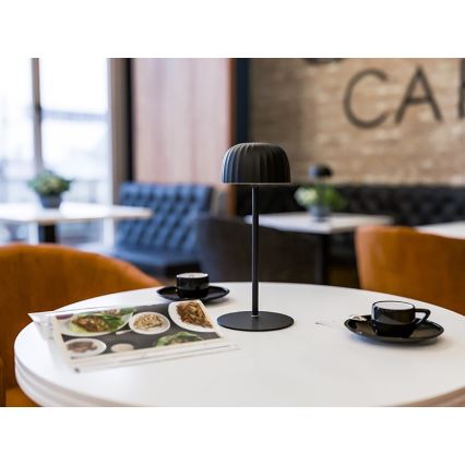 Prigušiva punjiva LED stona lampa za spoljašnju upotrebu VIVIEN LED/3W/5V 2700K 1600 mAh IP54 crna