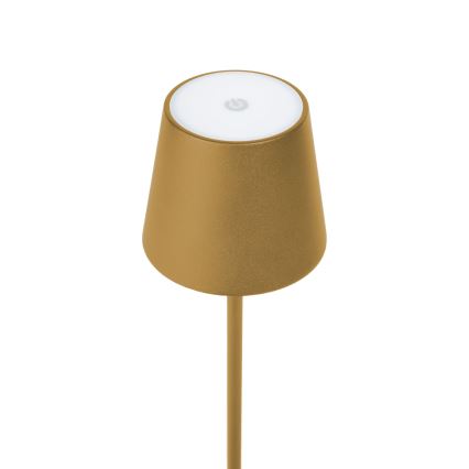 LED prigušiva spoljašnja punjiva stona lampa LED/4W/4000 mAh 3000/4000/5500K IP44 zlatna