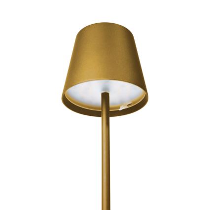 LED prigušiva spoljašnja punjiva stona lampa LED/4W/4000 mAh 3000/4000/5500K IP44 zlatna