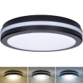 LED prigušiva spoljašnja stropna svetiljka LED/18W/22W/26W/230V 3000/4000/6500K IP65 crna