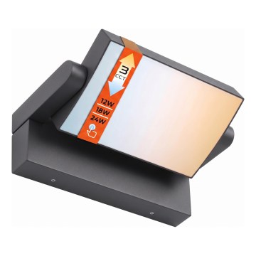 LED prigušiva spoljno zidno svetlo LED/12/18/24W/230V 3000/4000/6500K IP54 crna