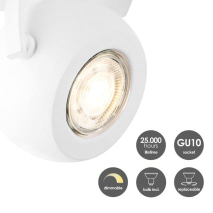 LED prigušiva spot svetiljka NOP 1xGU10/5,8W/230V bela
