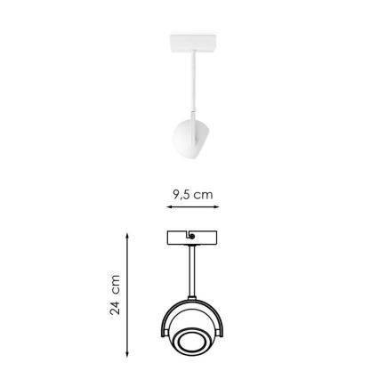 LED prigušiva spot svetiljka NOP 1xGU10/5,8W/230V bela