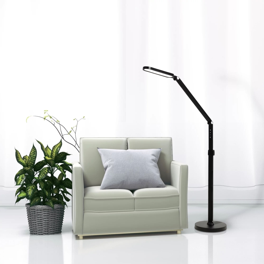 LED prigušiva dodirna podna lampa FERRARA LED/13W/230V 3000/4000/6000K crna