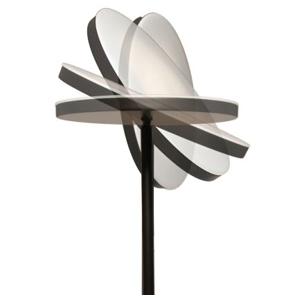 LED Prigušiva podna lampa NORA LED/25W/230V 2200/3000/4000K + LED/5W 3000K crna + daljinski upravljač