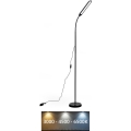LED prigušiva stojeća lampa SIGNUS LED/10W/230V 3000/4500/6500K crna