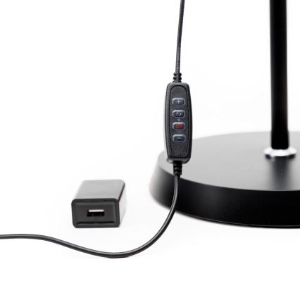 LED prigušiva stojeća lampa SIGNUS LED/10W/230V 3000/4500/6500K crna