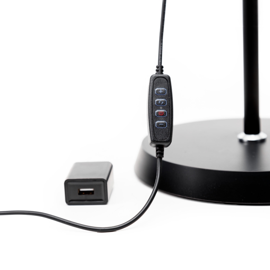 LED prigušiva stojeća lampa SIGNUS LED/10W/230V 3000/4500/6500K crna