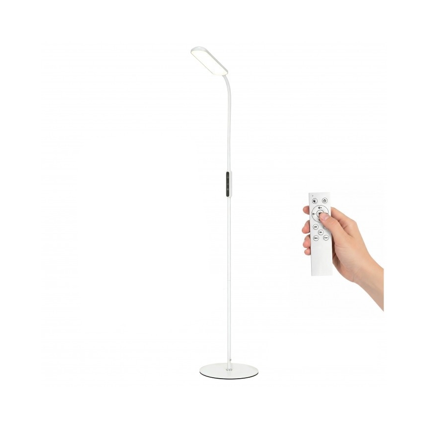 LED prigušiva podna lampa TEILO LED/10W/230V 3000/4000/6500K bela + daljinski upravljač