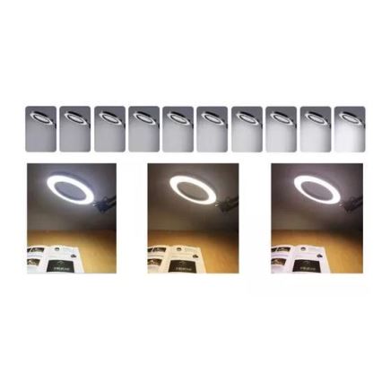 LED prigušiva stona lampa sa lupom LED/6W/5V 3000K/4000K/6000K crna