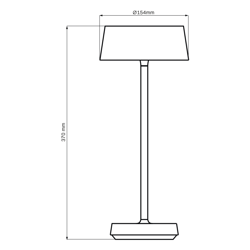 LED prigušiva dodirna spoljašnja stolna lampa CASABLANCA LED/3,4W/5V USB 3600 mAh IP44 bela