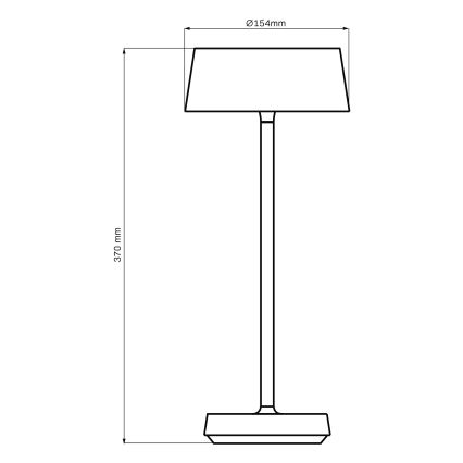 LED prigušiva dodirna spoljna stona lampa CASABLANCA LED/3,4W/5V USB 3600 mAh IP44 crna