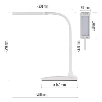 LED prigušiva stona lampa EDDY LED/6W/230V 3000/4500/6800K bela
