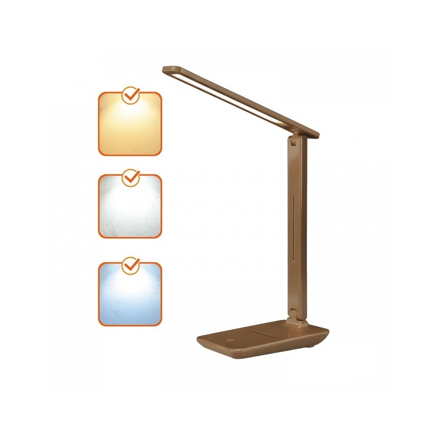 LED prigušiva stona lampa NOBLITE N LED/7W/230V 3000/4000/6500K braon