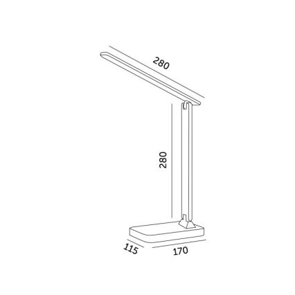 LED prigušiva stona lampa NOBLITE N LED/7W/230V 3000/4000/6500K crna