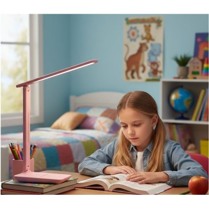 LED prigušiva stona lampa NOBLITE N LED/7W/230V 3000/4000/6500K ružičasta