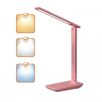 LED prigušiva stona lampa NOBLITE N LED/7W/230V 3000/4000/6500K ružičasta