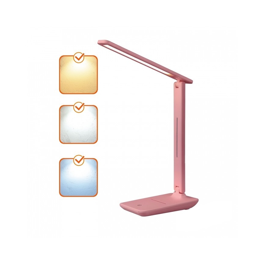 LED prigušiva stona lampa NOBLITE N LED/7W/230V 3000/4000/6500K ružičasta