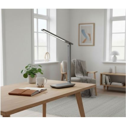LED prigušiva stona lampa NOBLITE N LED/7W/230V 3000/4000/6500K siva