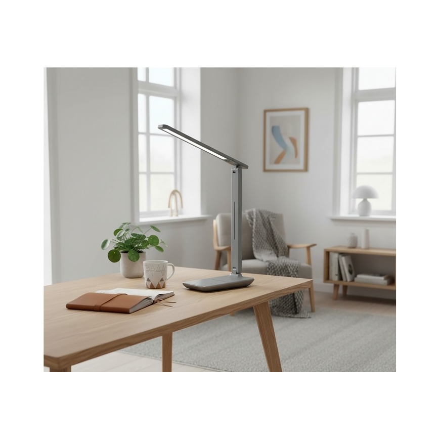 LED prigušiva stona lampa NOBLITE N LED/7W/230V 3000/4000/6500K siva