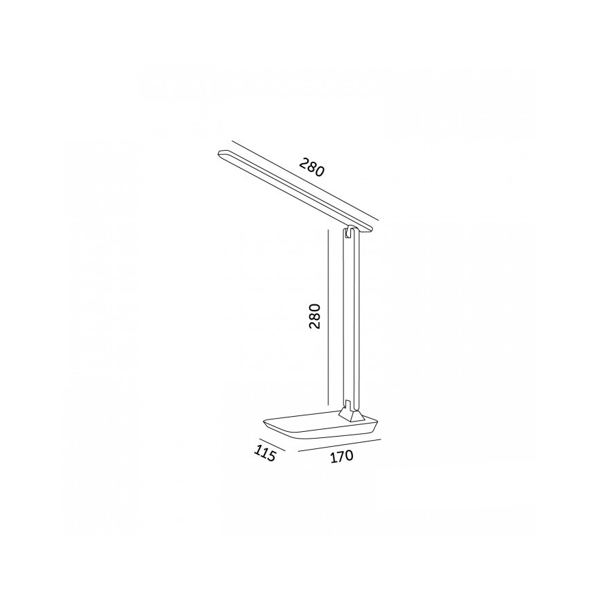 LED prigušiva stona lampa NOBLITE N LED/7W/230V 3000/4000/6500K siva