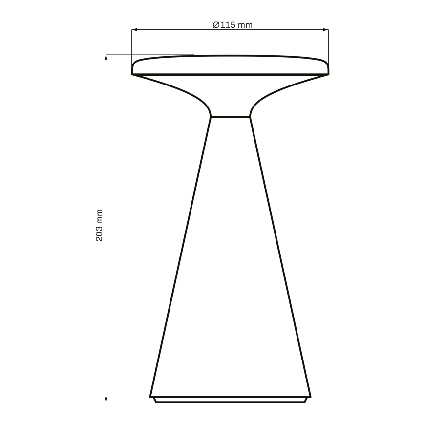 LED prigušiva dodirna spoljašnja stona lampa PAROS LED/1,8W/5V USB 1800 mAh IP44 bela