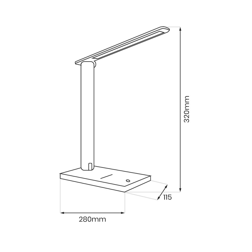 LED prigušiva stona lampa POST LED/5W/5V 3000-6500K bela