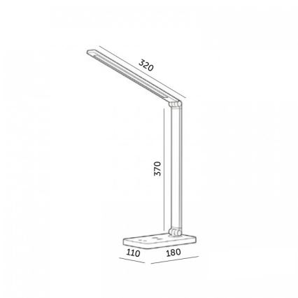 LED prigušiva stona lampa sa bežičnim QI punjenjem NOBLITE Q LED/7W/230V 3000/4000/6500K bela