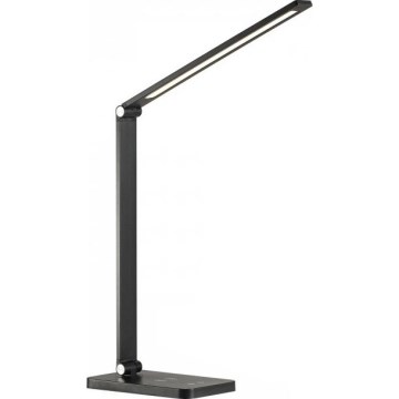 LED prigušiva stona lampa sa bežičnim QI punjenjem NOBLITE Q LED/7W/230V 3000/4000/6500K crna