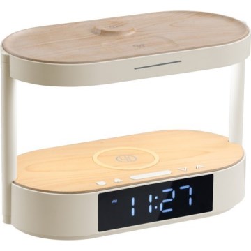 LED prigušiva stona lampa sa budilnikom i punjenjem TRIPLE DOCK LED/1,5W/5V
