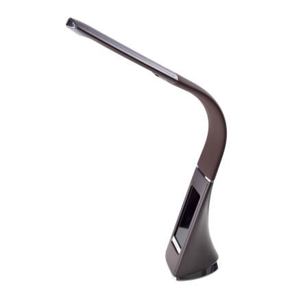 LED prigušiva stona lampa sa displejem GALA LED/6W/230V braon