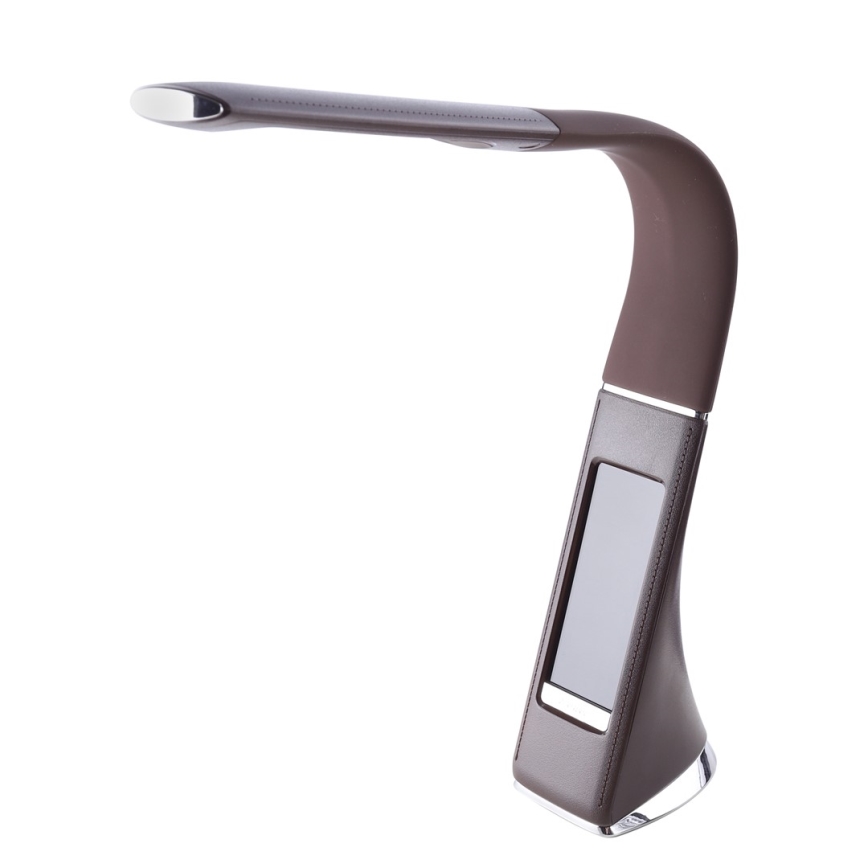 LED prigušiva stona lampa sa displejem GALA LED/6W/230V braon