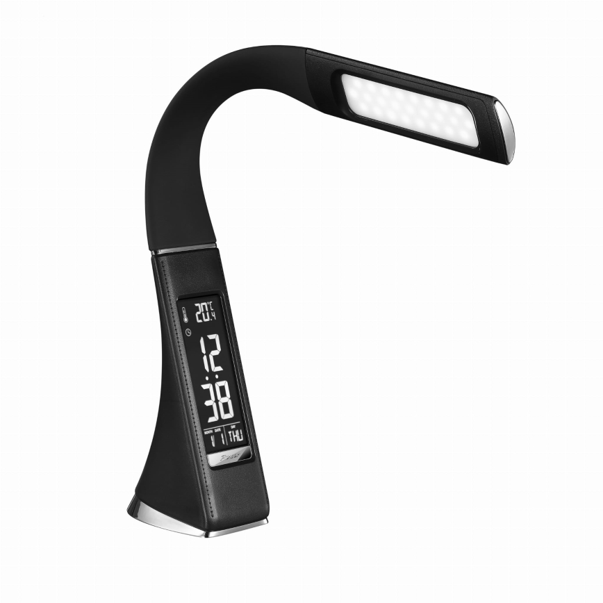 LED prigušiva dodirna stona lampa sa displejem LED/7W/5V crna