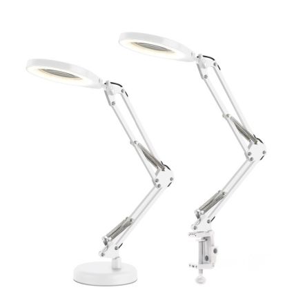 LED prigušiva stona lampa sa lupom 2 u 1 AURIQ LOUPE LED/10W/5V 3000/4000/6500K bela