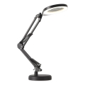 LED prigušiva stona lampa sa lupom 2u1 AURIQ LOUPE LED/10W/5V 3000/4000/6500K crna