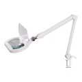 LED prigušiva stona lampa sa lupom LED/12W/230V bela