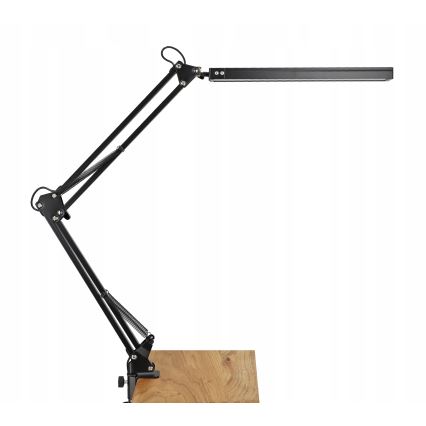LED stolna lampa sa stezaljkom, prigušiva, sa dodirnim senzorom, fleksibilna, LED/10W/5/230V 3000/4000/6000K crna