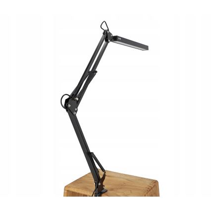 LED stolna lampa sa stezaljkom, prigušiva, sa dodirnim senzorom, fleksibilna, LED/10W/5/230V 3000/4000/6000K crna
